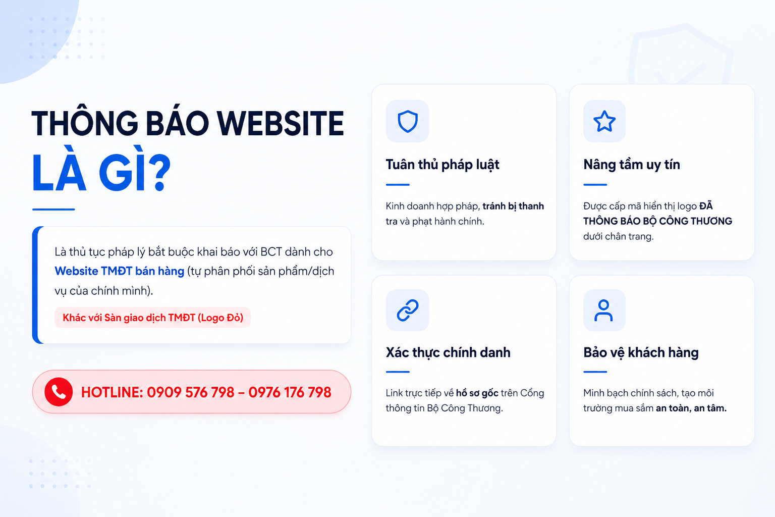 Thông báo website với Bộ Công Thương