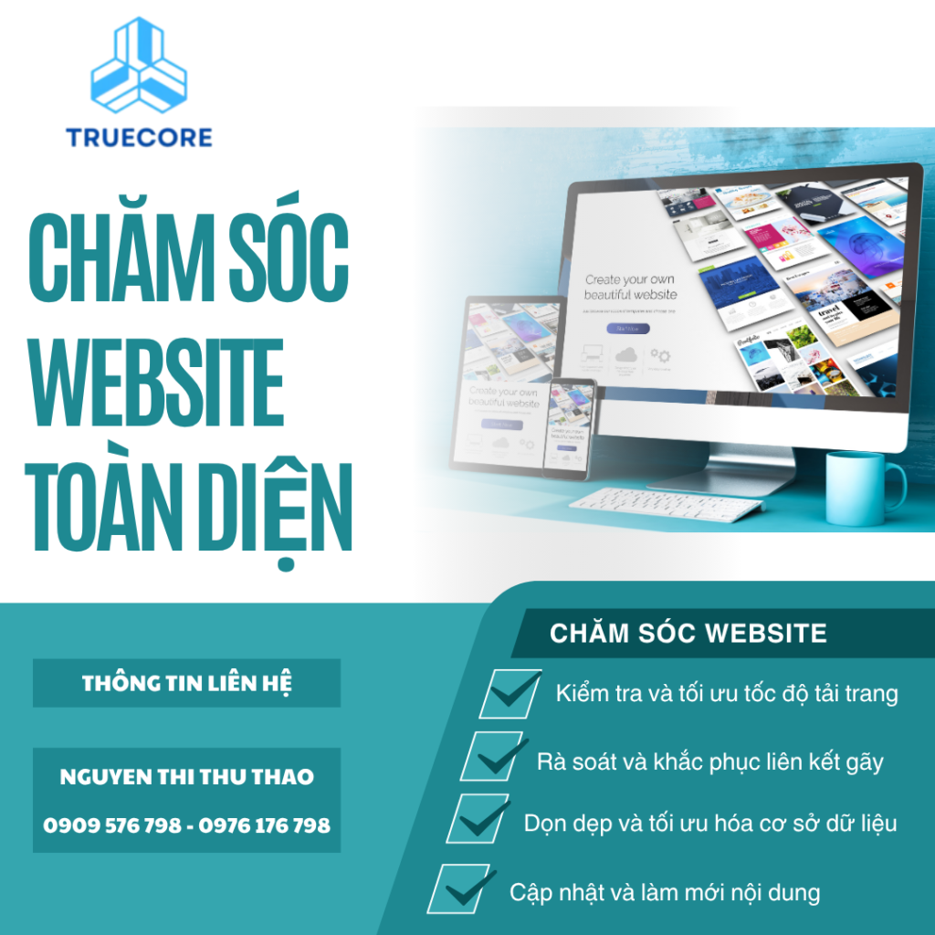 Dịch vụ chăm sóc website chuyên nghiệp toàn diện