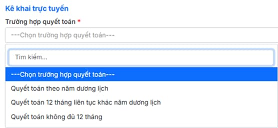  lựa chọn trường hợp quyết toán phù hợp