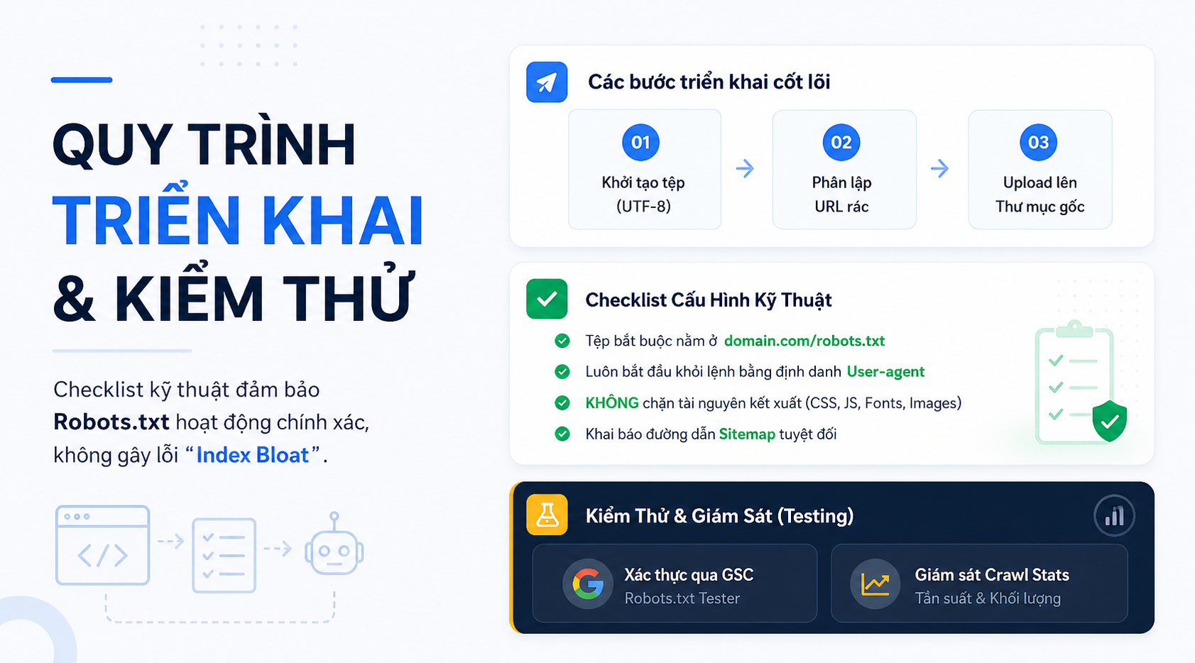 quy trình triển khai và checklist kiểm thử kỹ thuật