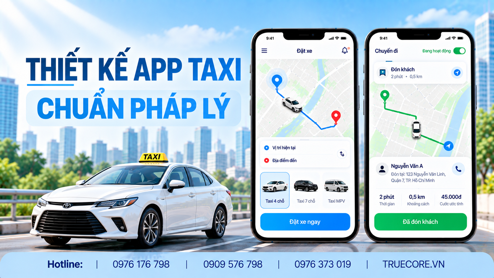 thiết kế app taxi chuẩn pháp lý