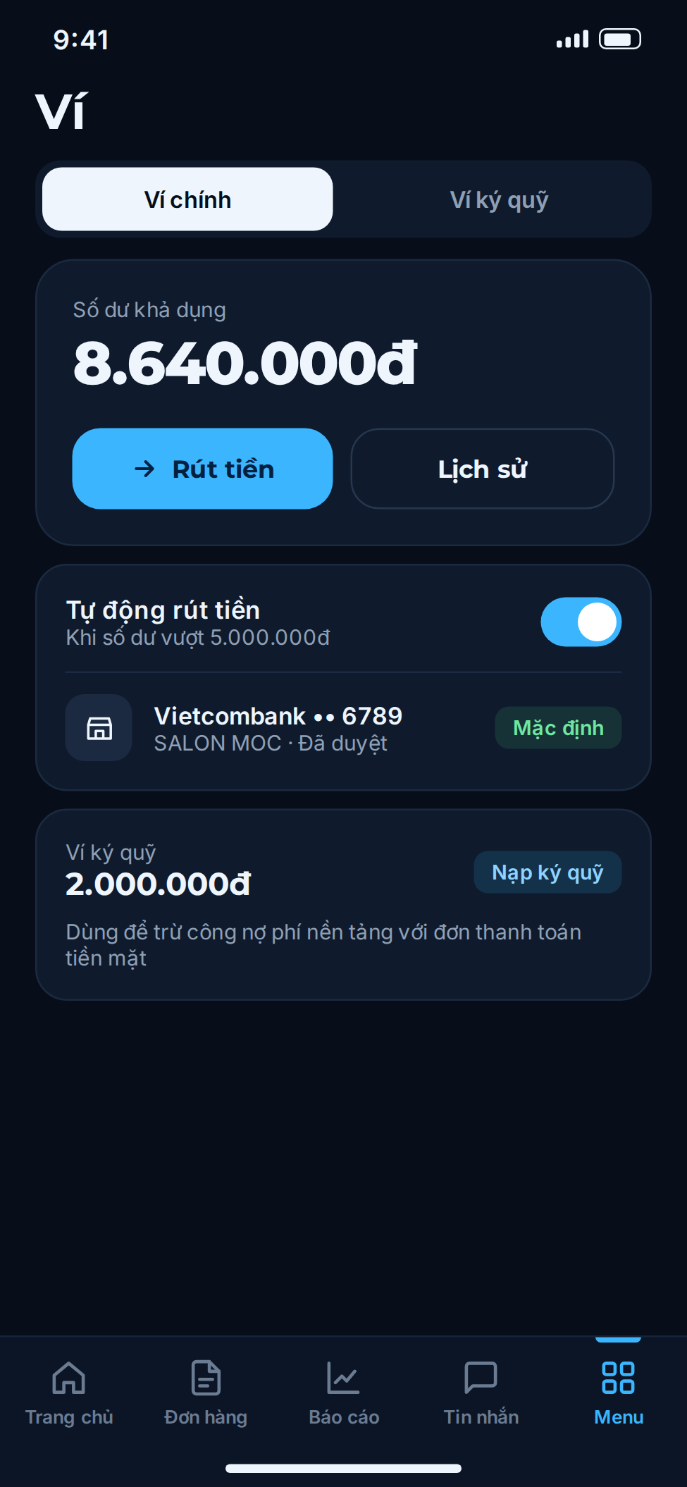 Quản lý chuỗi salon trên hệ thống